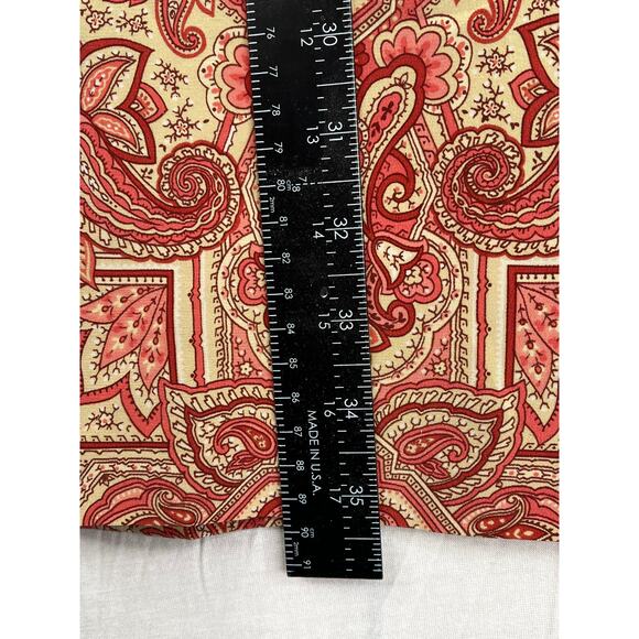 Talbots silk paisley floral silk maxi length skirt with side slit, size 12 EUC - Picture 5 of 8